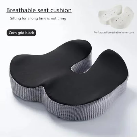 Orthopedic Memory Foam Seat Cushion – Breathable U-Shape Pelvic Support for Office, Car & Home