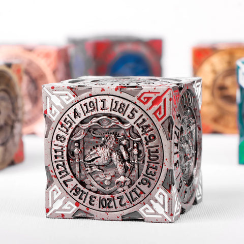 Six-Sided Gyro Dice,Dnd Metal Dice,Six Metal Dice ,Fantasy Gyro Dice,Dragon Polyhedral Dice