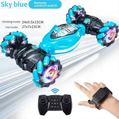 4WD Gesture-Controlled Stunt Drift Car with LED Lights – Twist & Transform RC Toy for Kids - Thumbnail 9