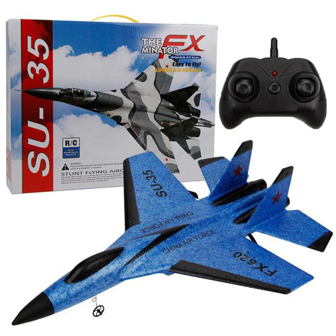 🚀 RC SU-35 Foam Fighter Jet Glider – Remote Control Airplane for Kids