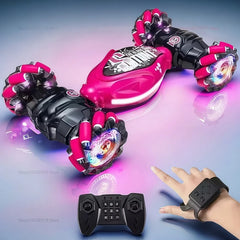 4WD Gesture-Controlled Stunt Drift Car with LED Lights – Twist & Transform RC Toy for Kids - Thumbnail 10