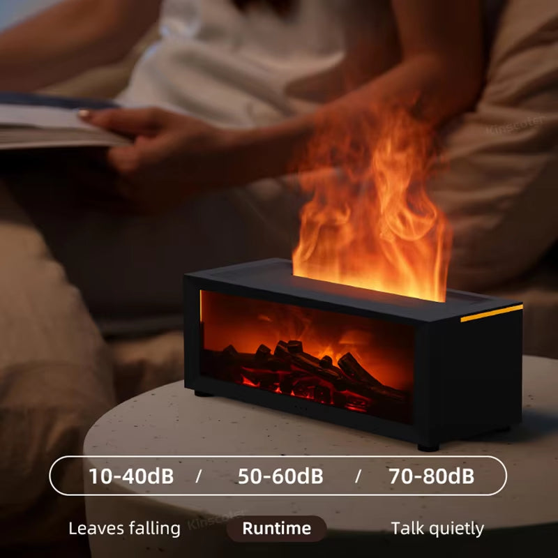 🔥 Colorful Flame Fireplace Aroma Diffuser – 150ml | Remote Control, LED Flames, Waterless Auto-Off - Zoomed Image 5