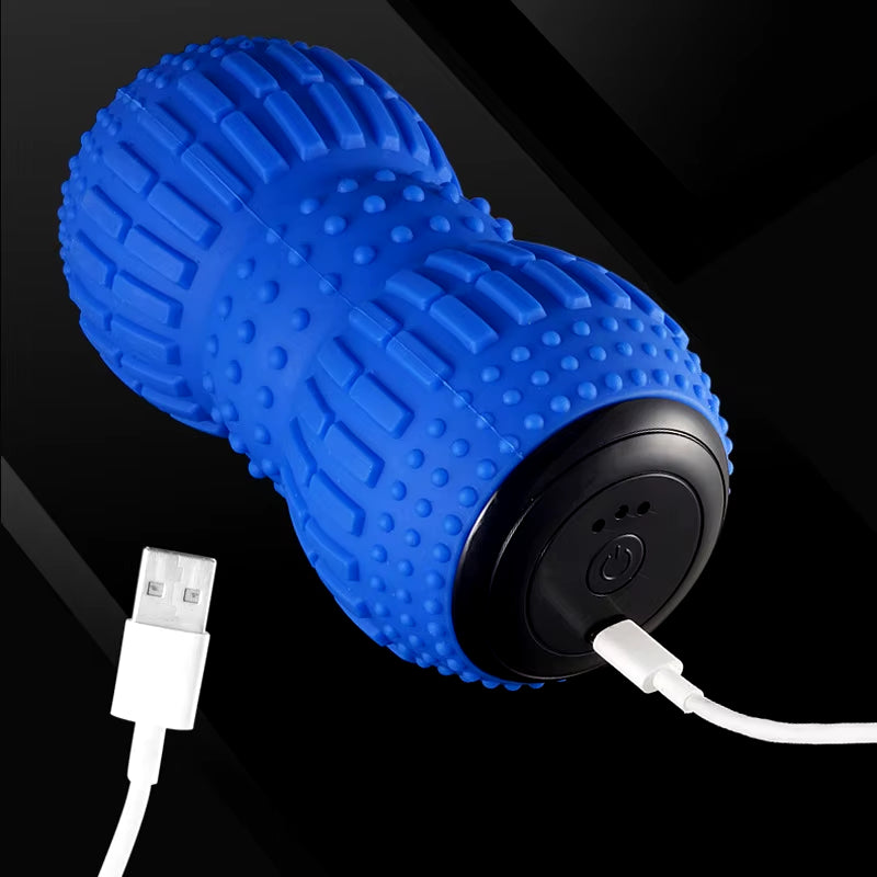 Electric Peanut Massage Ball – Vibrating Yoga Fascia Roller for Muscle Recovery & Body Shaping - Zoomed Image 6