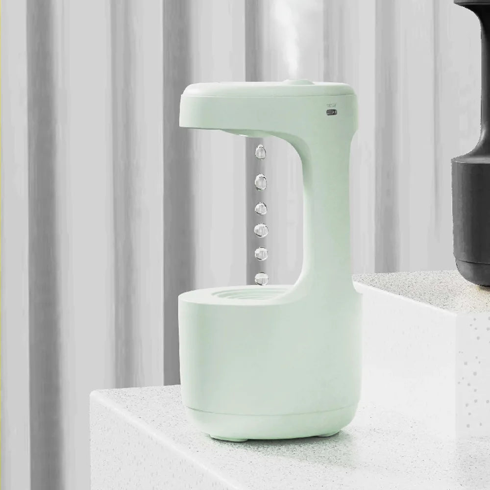Anti-Gravity Backflow Water Drop Humidifier – Creative Desktop Air Replenishment for Home & Office - Zoomed Image 1