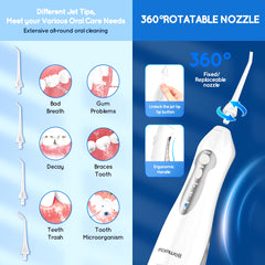 🦷 Oral Irrigator D52 – Rechargeable Water Flosser for Teeth Cleaning (300ML, 3 Modes) - Thumbnail 5
