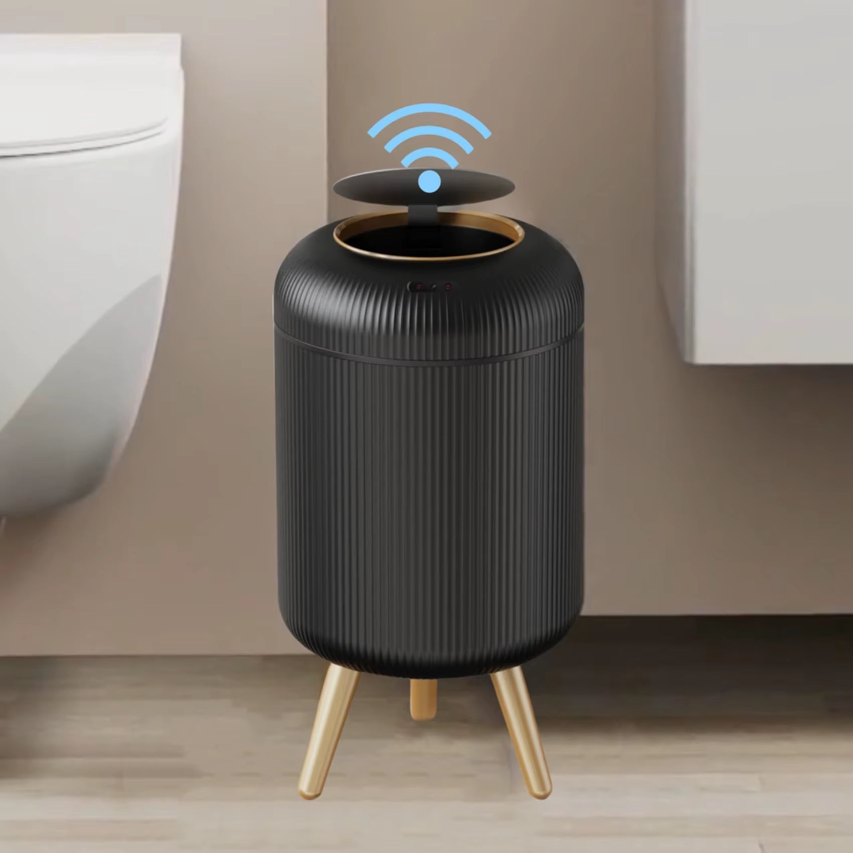 Automatic Smart Trash Can with Motion Sensor Lid – Compact, Stylish & Odor-Sealed for Bathroom, Bedroom, Kitchen & Office - Zoomed Image 8