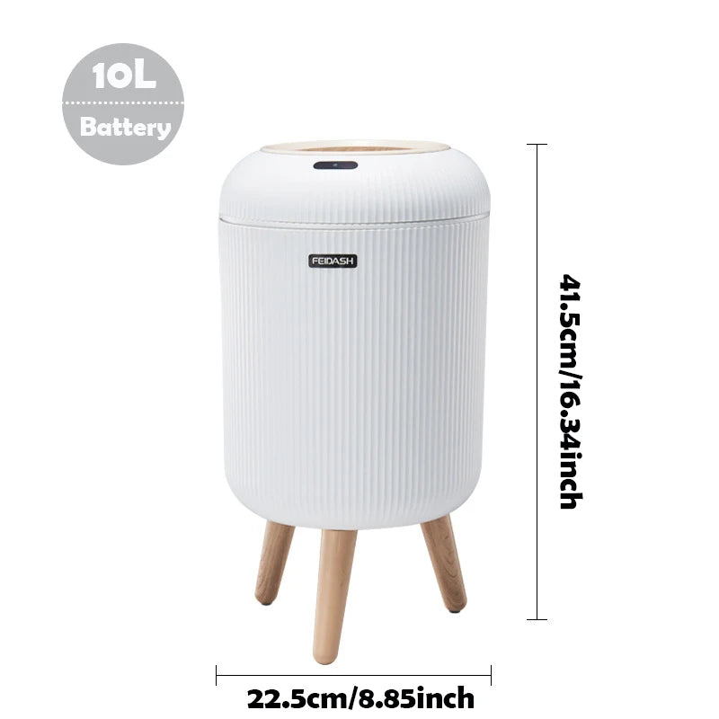 Automatic Smart Trash Can with Motion Sensor Lid – Compact, Stylish & Odor-Sealed for Bathroom, Bedroom, Kitchen & Office - Zoomed Image 10
