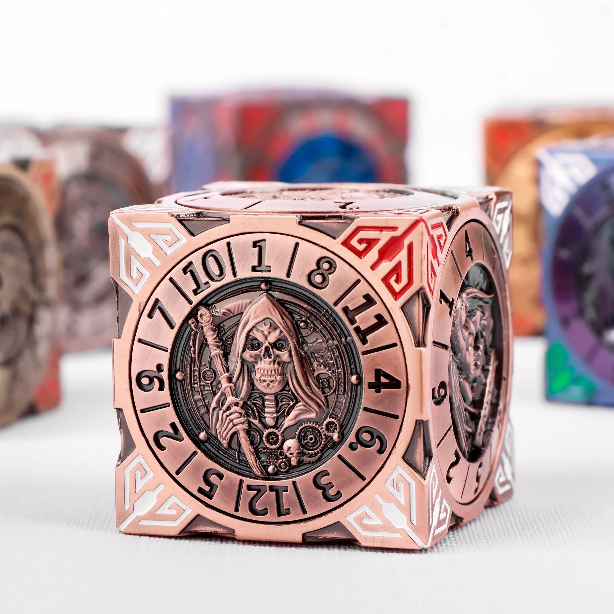 Six-Sided Gyro Dice，Dnd Metal Dice,Six Metal Dice ，Fantasy Gyro Dice，Dragon Polyhedral Dice - Zoomed Image 12