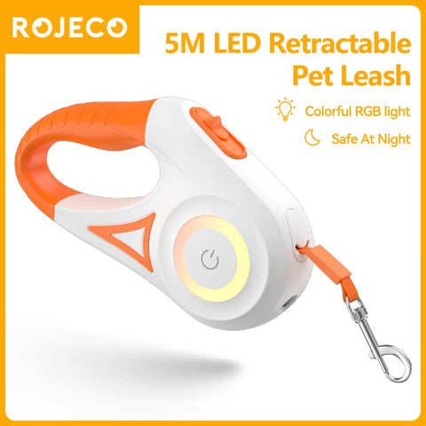 🐾 5M Retractable LED Dog Leash – Night-Safe, Tangle-Free Walking for Your Pup - Image 2