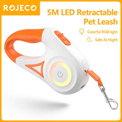 🐾 5M Retractable LED Dog Leash – Night-Safe, Tangle-Free Walking for Your Pup - Thumbnail 2