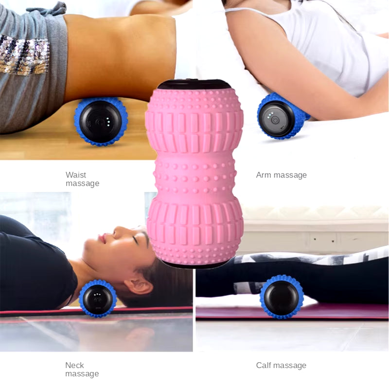 Electric Peanut Massage Ball – Vibrating Yoga Fascia Roller for Muscle Recovery & Body Shaping - Zoomed Image 4