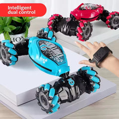 4WD Gesture-Controlled Stunt Drift Car with LED Lights – Twist & Transform RC Toy for Kids - Thumbnail 2