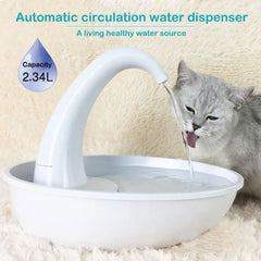 New Automatic Swan Shaped Pet Cat Dog Water Dispenser Feeding Water Flowing Fountain Cat Drinking Bowl Electric Water Dispenser - Thumbnail 1