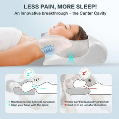 🛏️ 1Pc Memory Foam Cervical Pillow – Ergonomic Neck & Spine Relief - Thumbnail 7