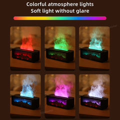 🔥 Colorful Flame Fireplace Aroma Diffuser – 150ml | Remote Control, LED Flames, Waterless Auto-Off - Thumbnail 4
