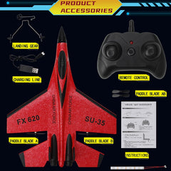🚀 RC SU-35 Foam Fighter Jet Glider – Remote Control Airplane for Kids - Thumbnail 7