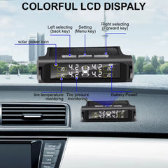 🚘 Car TPMS Tyre Pressure Monitoring System – Solar Powered, Wireless, Digital LCD Display - Thumbnail 6