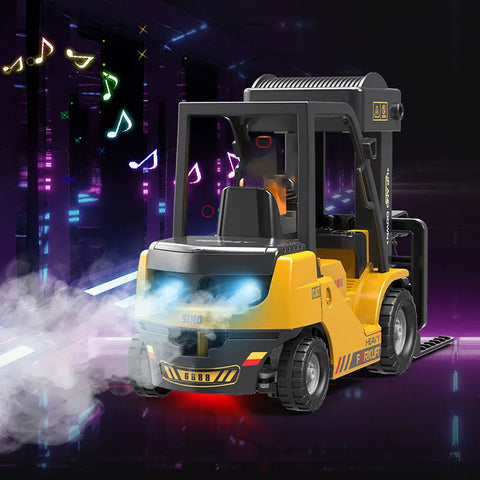 🚧 RC Forklift & Crane Truck – 11CH Remote Control Engineering Vehicle with Mist Spray, Lights & Sound (1:24 Scale) - Image 5