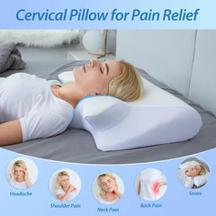 🛏️ 1Pc Memory Foam Cervical Pillow – Ergonomic Neck & Spine Relief - Thumbnail 6