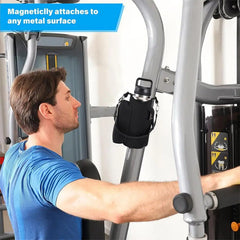 Magnetic Gym Holder Bag – Water Bottle & Gear Storage Sling - Thumbnail 2