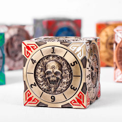 Six-Sided Gyro Dice，Dnd Metal Dice,Six Metal Dice ，Fantasy Gyro Dice，Dragon Polyhedral Dice - Thumbnail 10