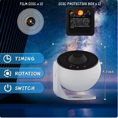 🌌 LED Galaxy Projector – Starry Sky 360° Rotating Night Light for Kids & Home - Thumbnail 1