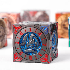 Six-Sided Gyro Dice，Dnd Metal Dice,Six Metal Dice ，Fantasy Gyro Dice，Dragon Polyhedral Dice - Thumbnail 9