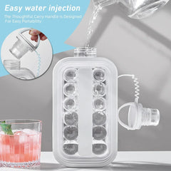 Ice Hockey Pot 2-In-1 Silicone Mold Foldable Ice Box Ice Block Ice Hockey Mold Whiskey Ice Block Mold Making Mold Kitchen Tools - Thumbnail 3