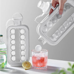 Ice Hockey Pot 2-In-1 Silicone Mold Foldable Ice Box Ice Block Ice Hockey Mold Whiskey Ice Block Mold Making Mold Kitchen Tools - Thumbnail 2
