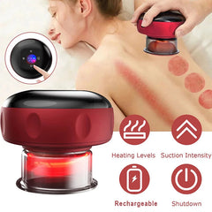 Smart Electric Cupping Therapy Device – 6-Level Heated Vacuum Massager - Thumbnail 2