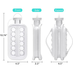 Ice Hockey Pot 2-In-1 Silicone Mold Foldable Ice Box Ice Block Ice Hockey Mold Whiskey Ice Block Mold Making Mold Kitchen Tools - Thumbnail 5