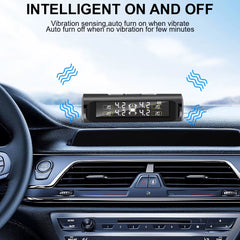 🚘 Car TPMS Tyre Pressure Monitoring System – Solar Powered, Wireless, Digital LCD Display - Thumbnail 7
