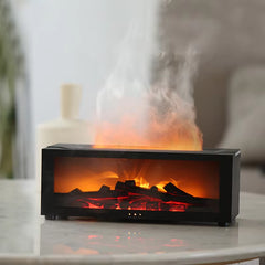🔥 Colorful Flame Fireplace Aroma Diffuser – 150ml | Remote Control, LED Flames, Waterless Auto-Off - Thumbnail 3