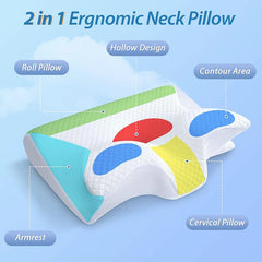 🛏️ 1Pc Memory Foam Cervical Pillow – Ergonomic Neck & Spine Relief - Thumbnail 3
