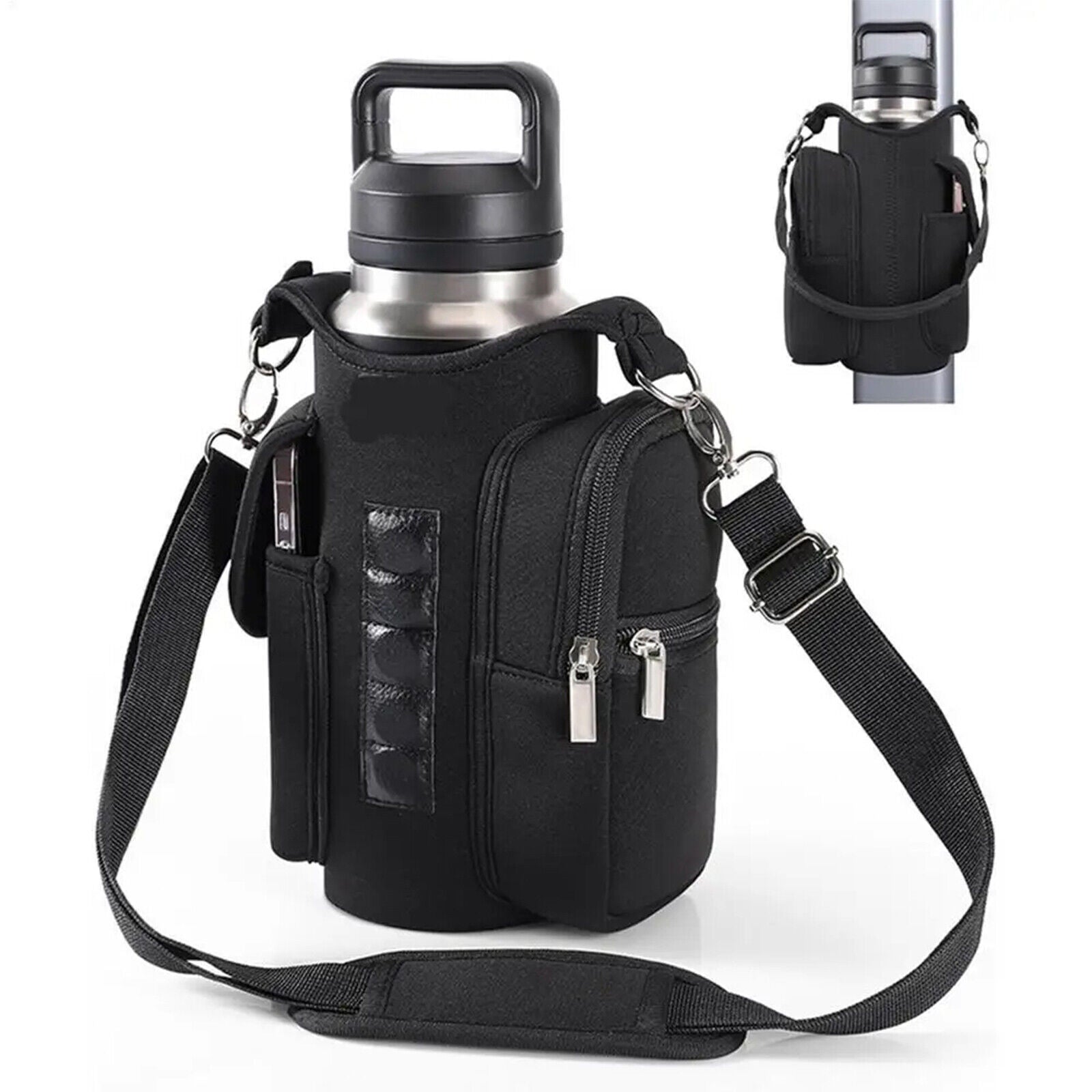 Magnetic Gym Holder Bag – Water Bottle & Gear Storage Sling - Zoomed Image 3