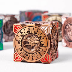 Six-Sided Gyro Dice，Dnd Metal Dice,Six Metal Dice ，Fantasy Gyro Dice，Dragon Polyhedral Dice - Thumbnail 11