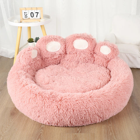 🐾 Giant Paw-Shaped Plush Dog Bed – Fluffy Sofa Kennel for Dogs & Cats - Image 9