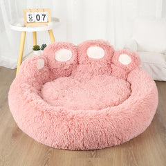 🐾 Giant Paw-Shaped Plush Dog Bed – Fluffy Sofa Kennel for Dogs & Cats - Thumbnail 9