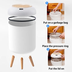 Automatic Smart Trash Can with Motion Sensor Lid – Compact, Stylish & Odor-Sealed for Bathroom, Bedroom, Kitchen & Office - Thumbnail 6